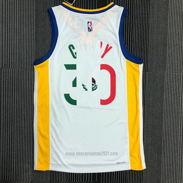 Camiseta Golden State Warriors Stephen Curry #30 2022 Slam Dunk Special Mexico Edition Blanco